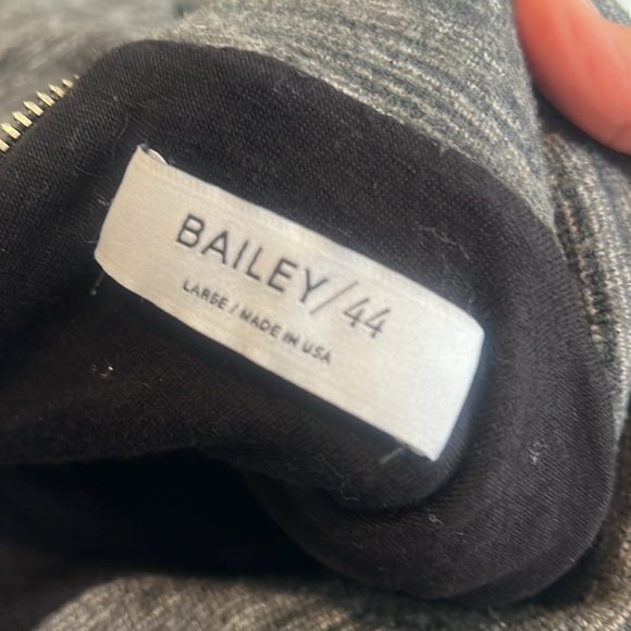 Bailey 44 Charcoal Knit Funnel neck drop waist sweater Dress size large - Picture 9 of 11